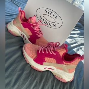 Pink and coral Steve Madden Sneakers